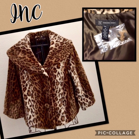 INC International Concepts Jackets & Blazers - INC leopard jacket